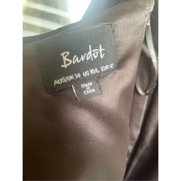 Bardot Sweetheart Neck Off Shoulder Velvet Black Dress Black Size 10/ L Formal - Picture 8 of 9